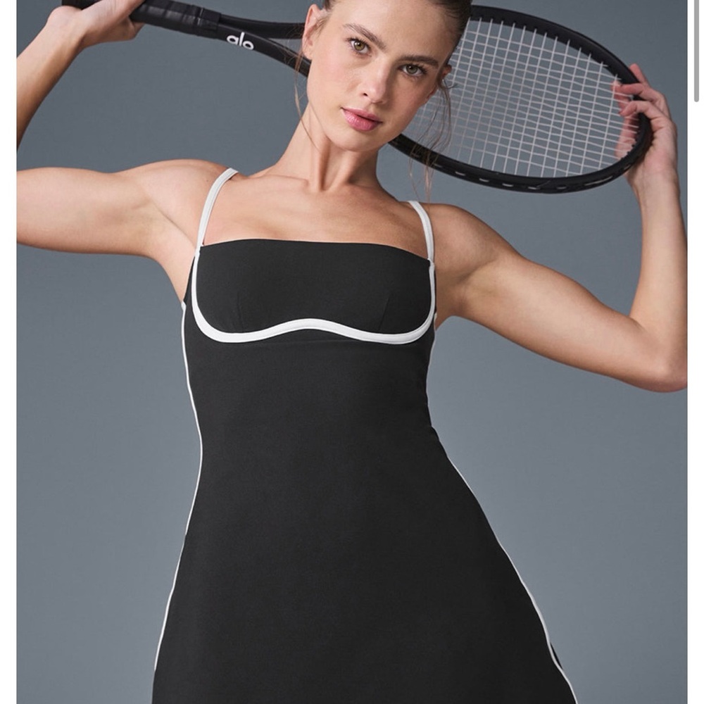 ALO Yoga Black airbrush streamlined dress